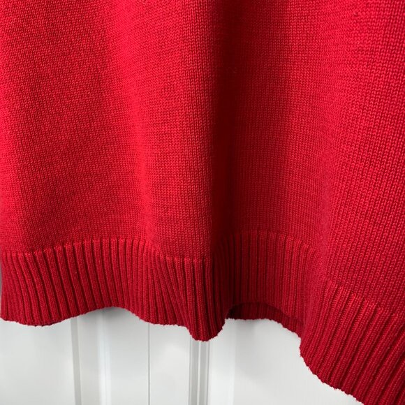 Tommy Hilfiger Men’s Red 100% Cotton Quarter-Zip Sweater – Classic Casual Style - Picture 5 of 15